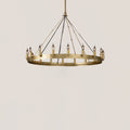 Industrial Rustic Vintage Candelabra Round Chandelier - Camino Style