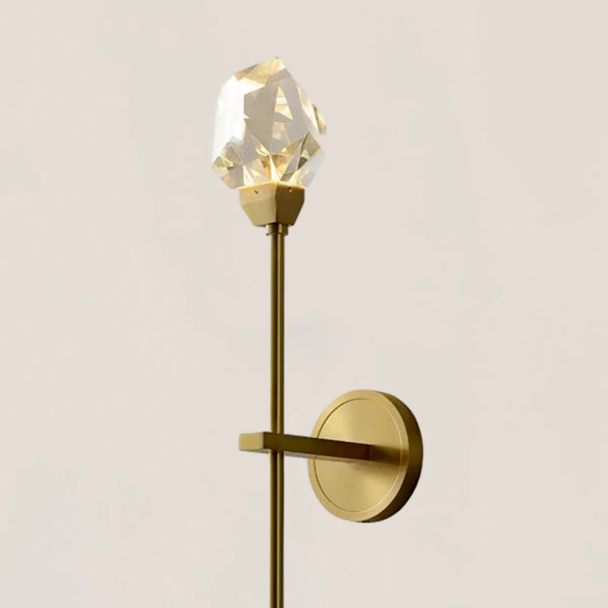 Faceted Crystal Prisms Wall Sconce - Rod