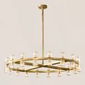 Contemporary Industrial Crystal Glass Round LED Chandelier - Arcachon Style