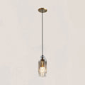Brass Crystal Polygonal Pendant