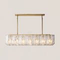 Lattice Clear Glass Rectangular Chandelier