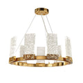 Round Tiered LED Glass Crystal Chandelier
