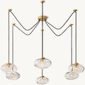 Cabrette Clear Glass Suspended Chandelier 84"