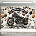 Motorcycle Birthday Tapestry – Biker Wall Art & Party Backdrop