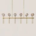 Boule De Crystal Smoke Double Linear Chandelier 60"