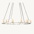 Pauillac Fabric Shade Round Chandelier 48"