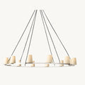 Pauillac Fabric Shade Round Chandelier 60"